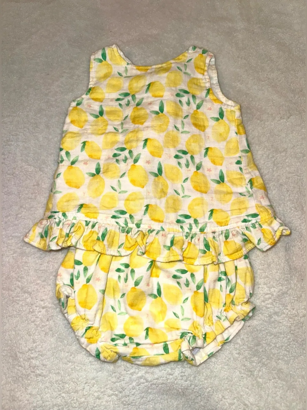 Stitchy Fish Sorrento Slices Muslin Diaper Set, size 9 mo